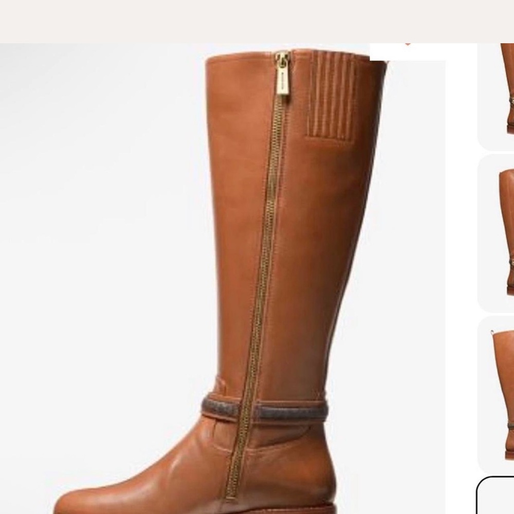 👢 Michael Kors Mindy Flat Boot Women’s 8WS | Lugg Multi (Leather + Signature MK) - Picture 6 of 8